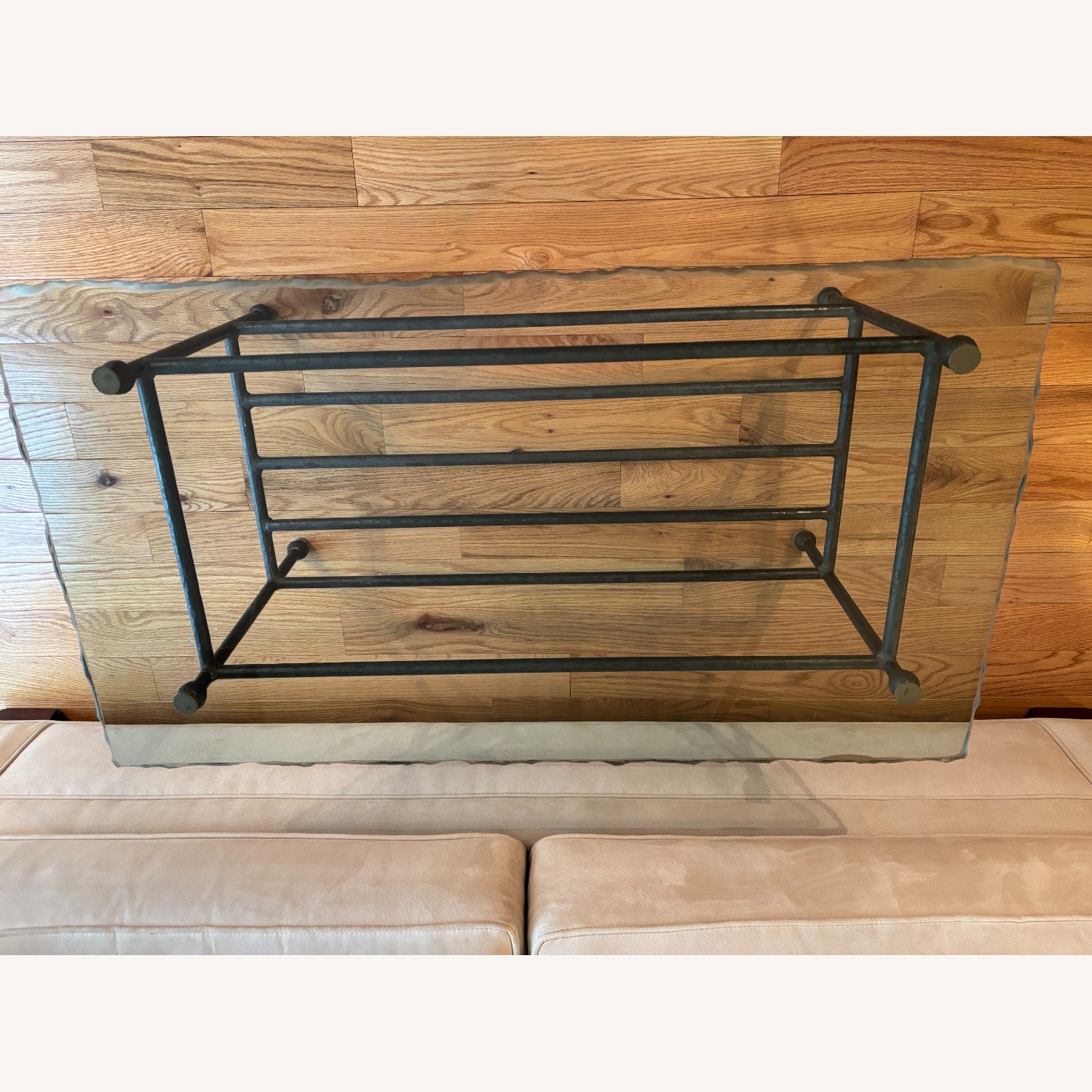Ethan Allen Wrought Iron/Glass Coffee Table - image-1