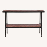 Dark Brown Wood Side Table