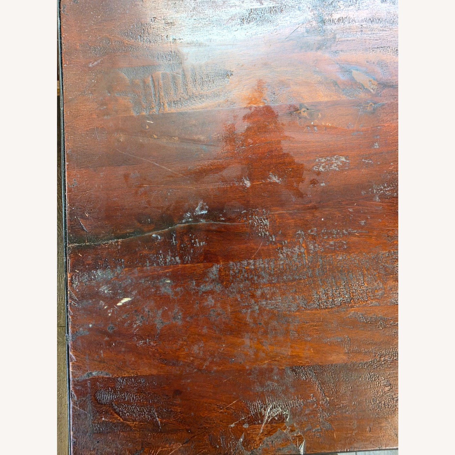 Dark Brown Wood Side Table - image-3