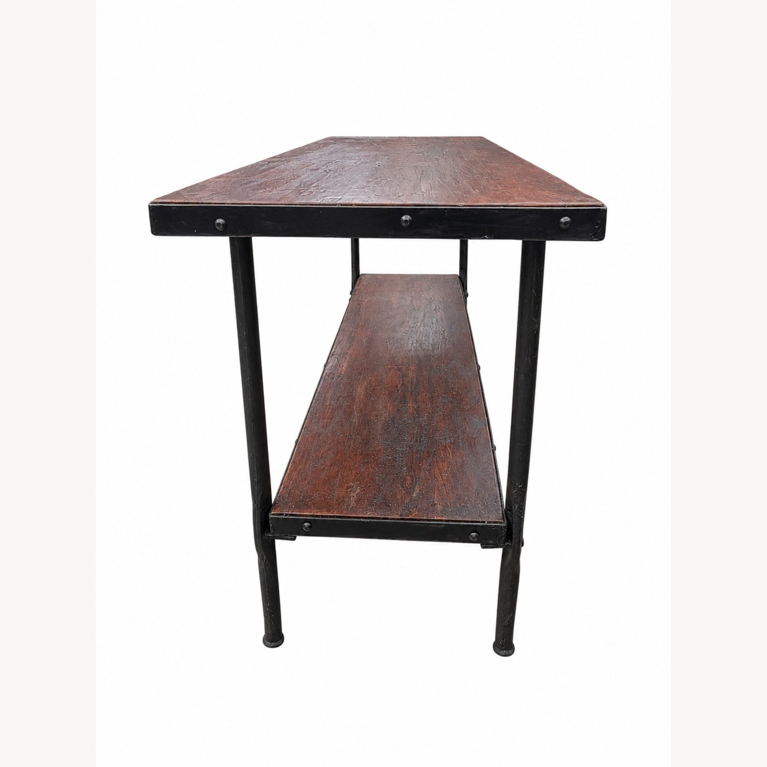 Dark Brown Wood Side Table - image-2