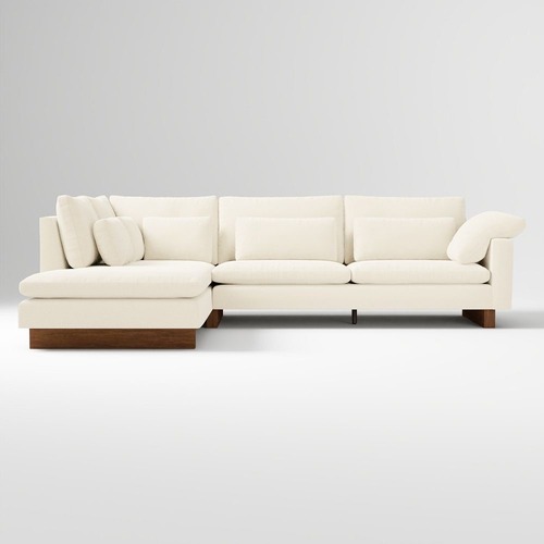 Used West Elm Harmony Sectional Couch in White for sale on AptDeco