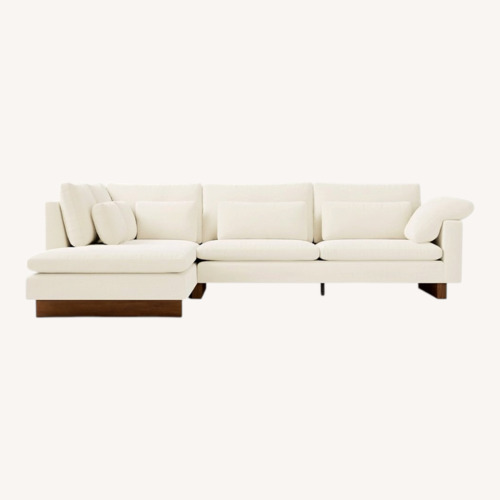 Used West Elm Harmony Sectional Couch in White for sale on AptDeco