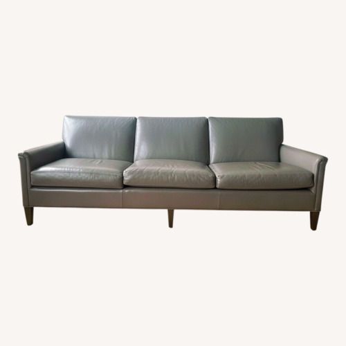 Used Light Gray Leather 3+ Seater Sofa for sale on AptDeco