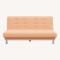 Orange Sleeper Sofa With Storage Compartment