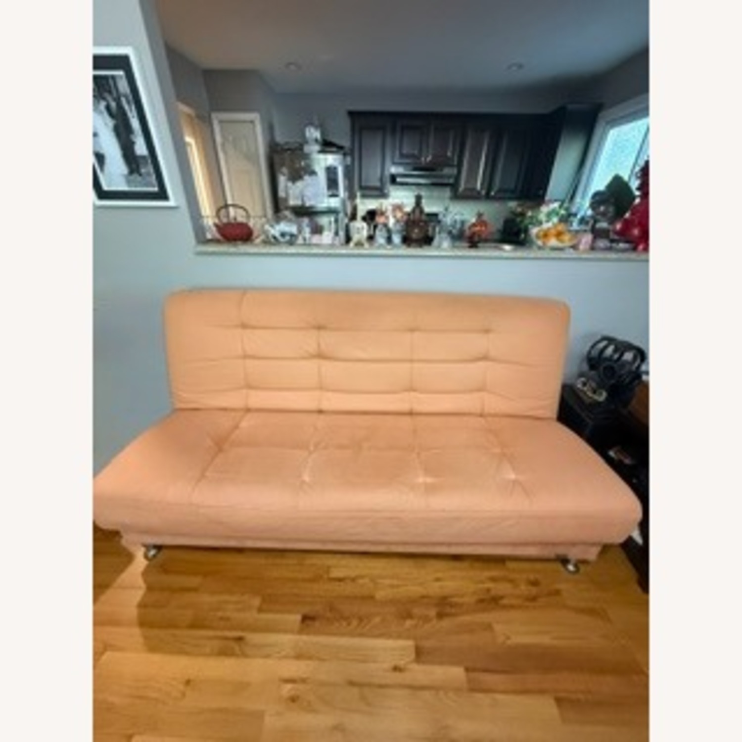 Orange Sleeper Sofa With Storage Compartment - image-2