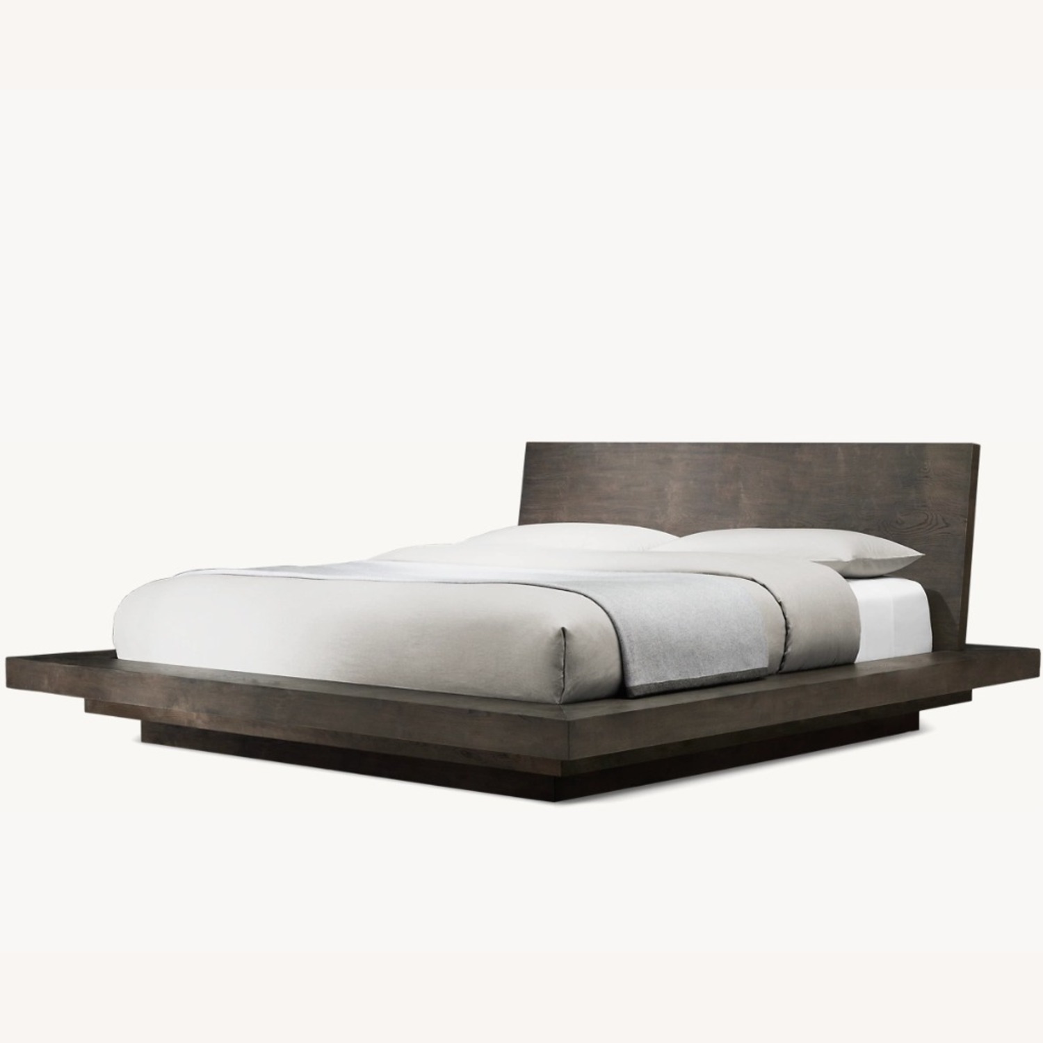 Restoration Hardware Grey Oak Wood King Bed  - image-2