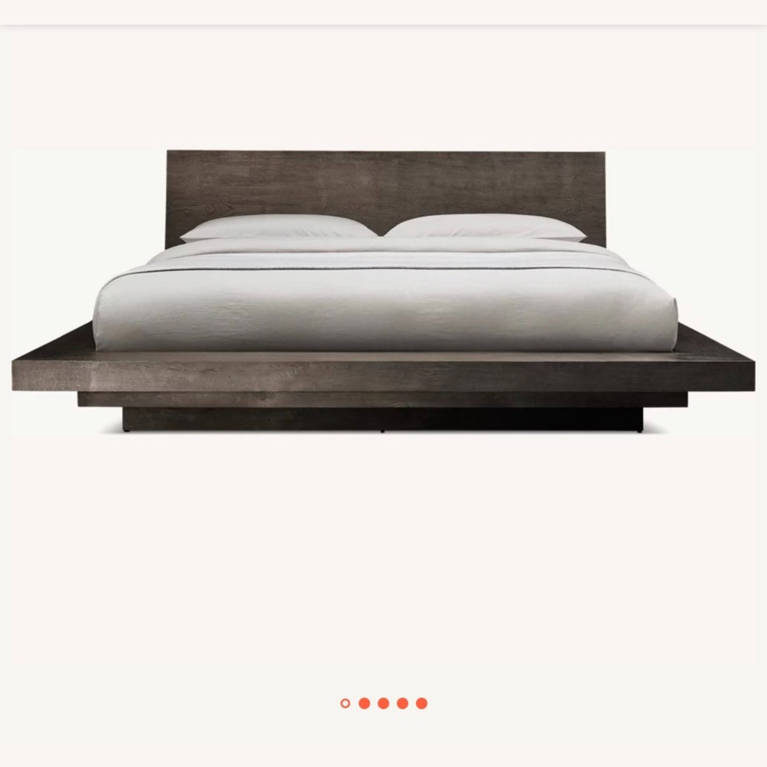 Restoration Hardware Grey Oak Wood King Bed  - image-1