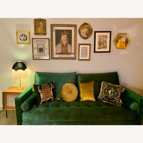 Used Vintage/Antique Green 2 Seater Sofa for sale on AptDeco