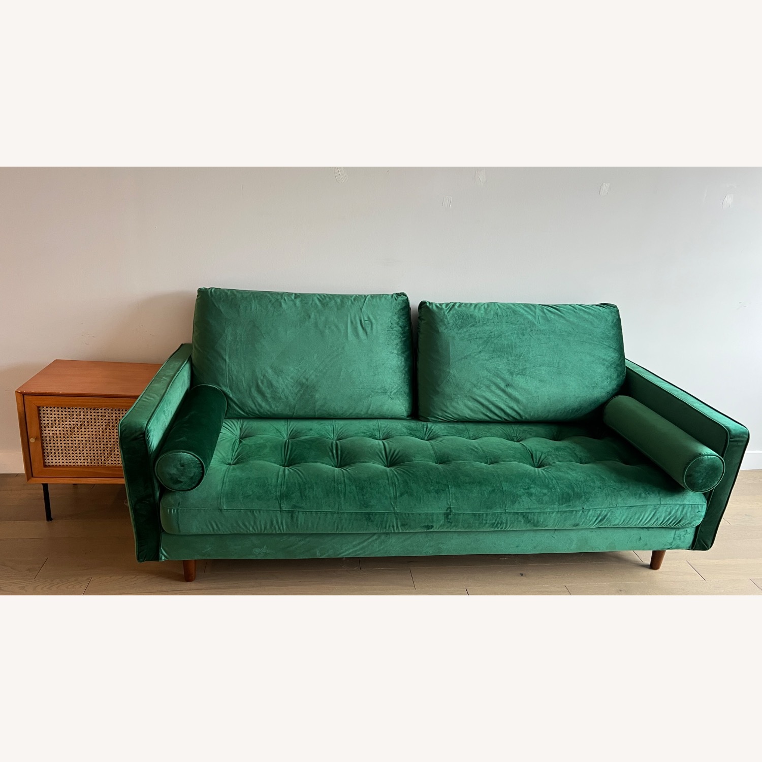 Vintage/Antique Green 2 Seater Sofa - image-3