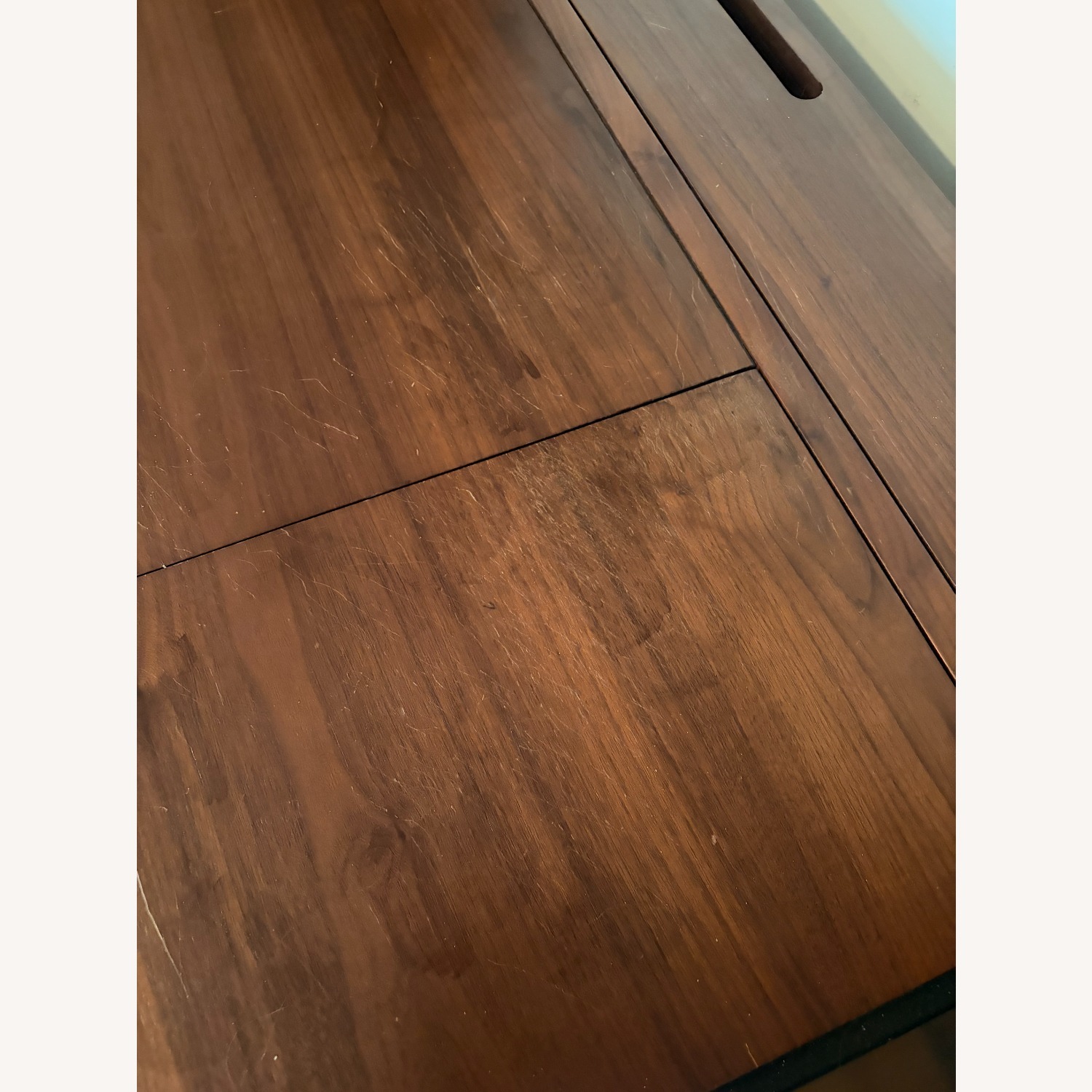 Article Oscura Dark Brown Wood Desk W Metal Frame - image-5