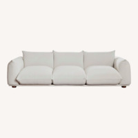 Midinmod White Fabric 3+ Seater Sofa