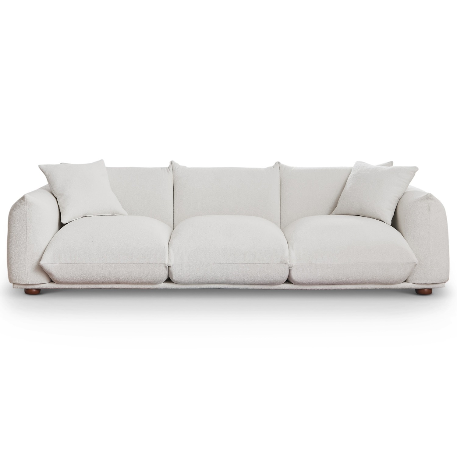 Midinmod White Fabric 3+ Seater Sofa - image-1