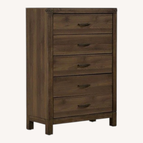 Used Willow Creek II Brown Wood 5-Drawer Tall Chest for sale on AptDeco