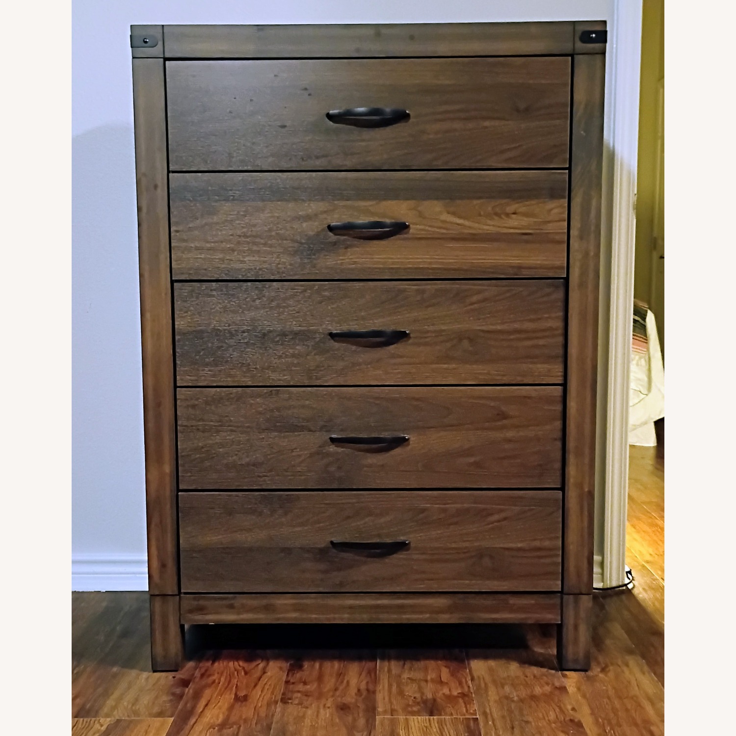 Willow Creek II Brown Wood 5-Drawer Tall Chest - image-1