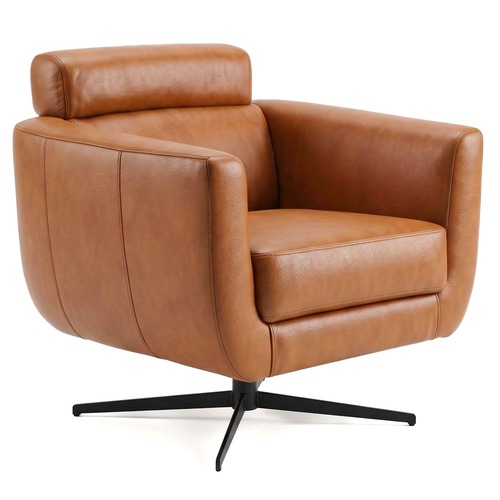 Used Midinmod Herman Dark Brown Leather Armchair for sale on AptDeco