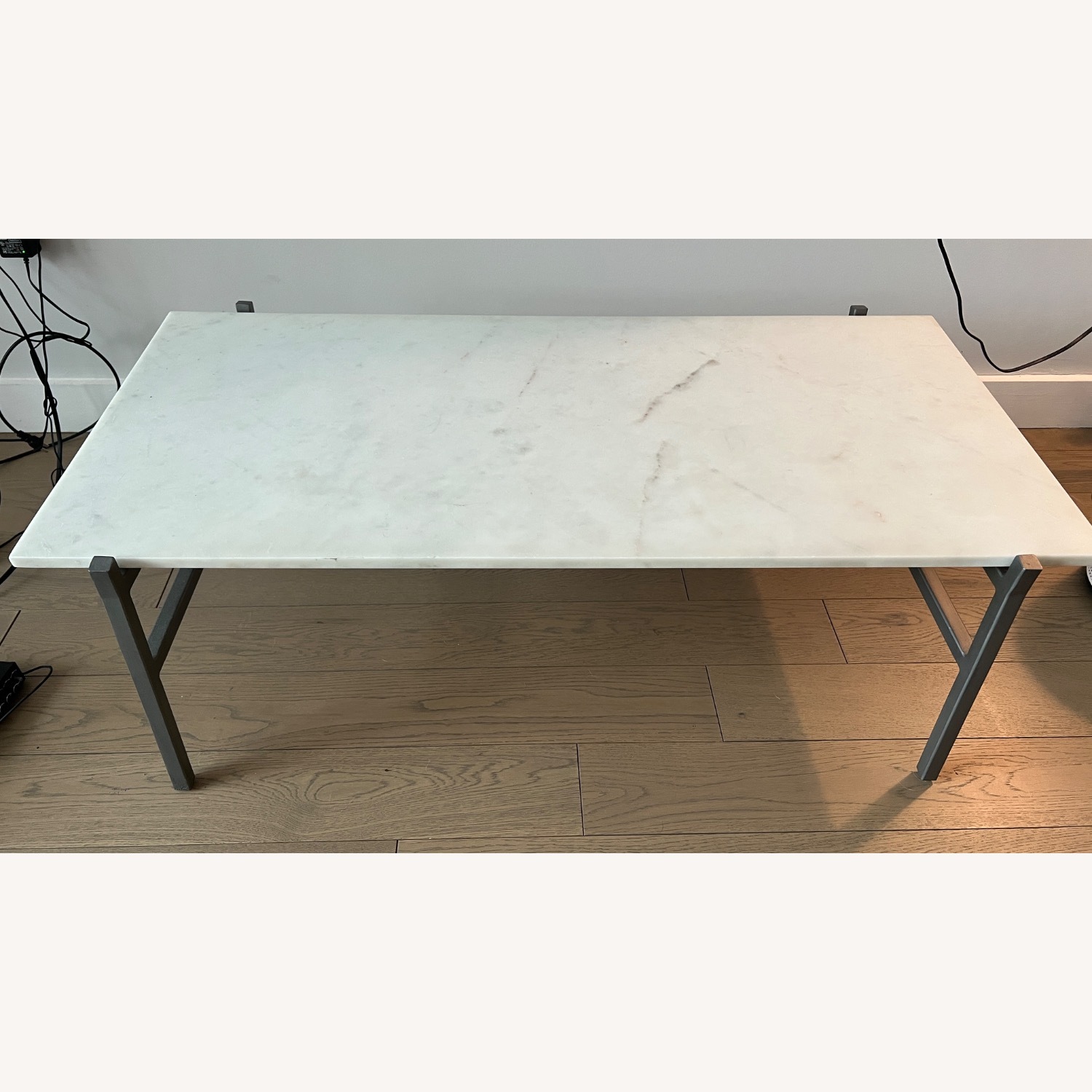 CB2 Slab White Marble Coffee Table - image-5