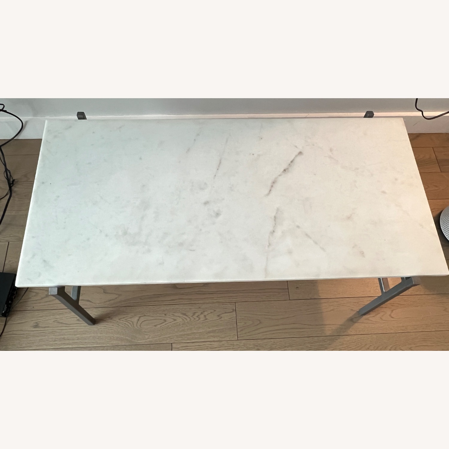 CB2 Slab White Marble Coffee Table - image-4