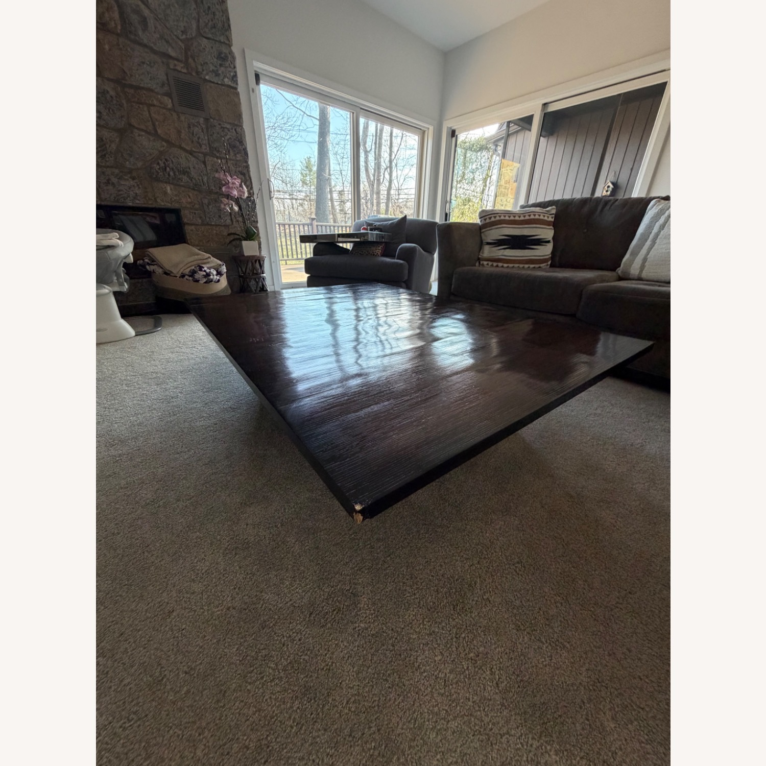 Williams Sonoma Nassau Dark Brown Wood Coffee Table - image-2