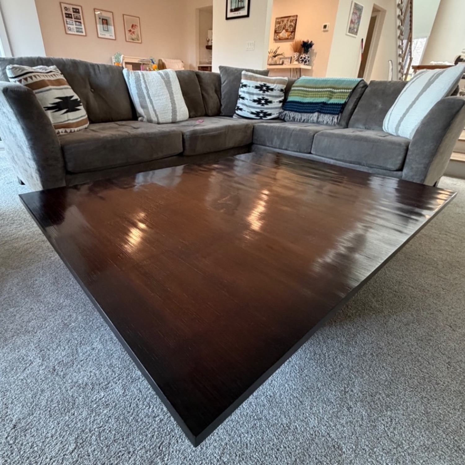Williams Sonoma Nassau Dark Brown Wood Coffee Table - image-6