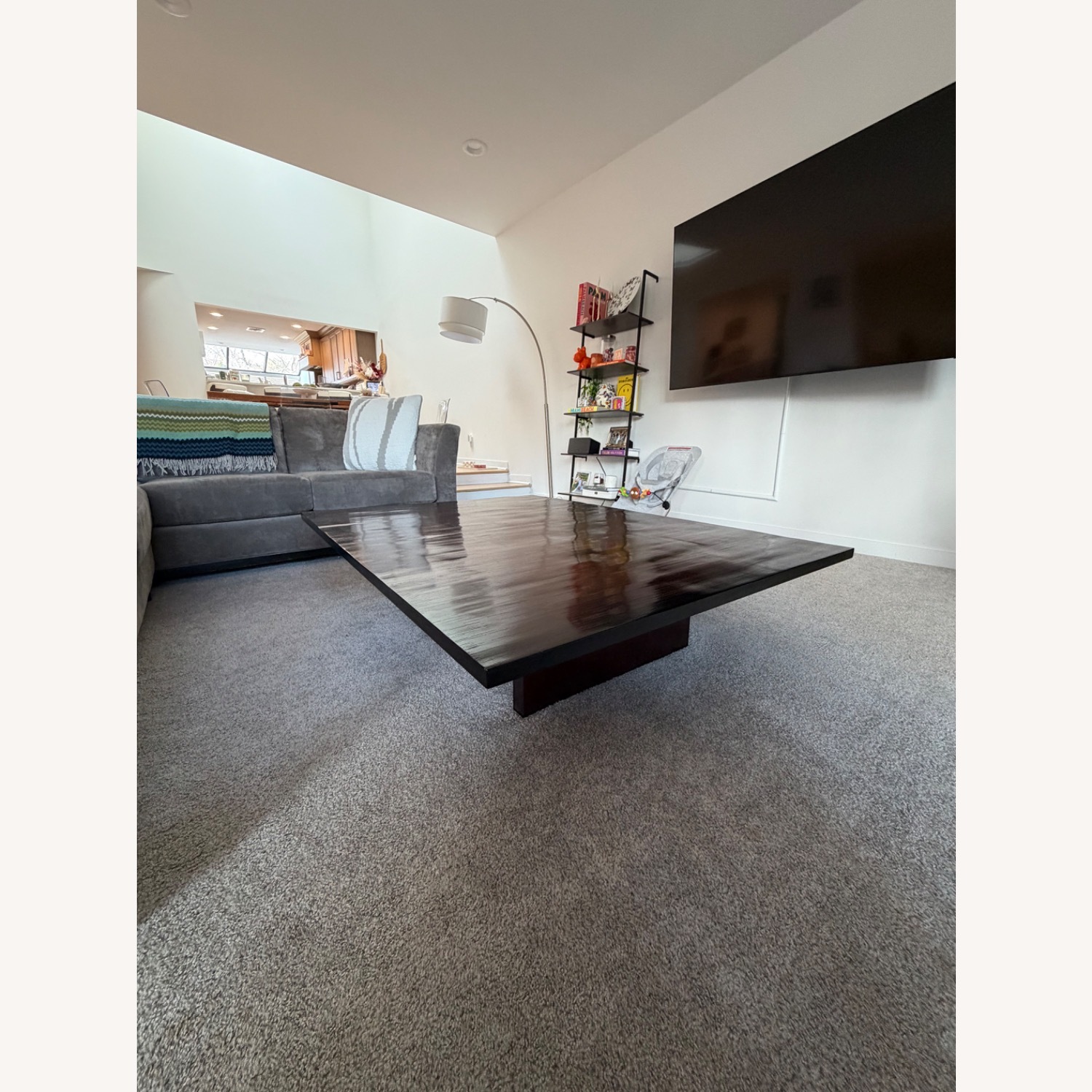 Williams Sonoma Nassau Dark Brown Wood Coffee Table - image-4