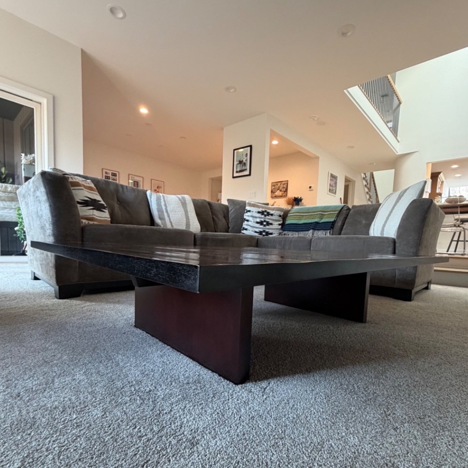 Williams Sonoma Nassau Dark Brown Wood Coffee Table - image-5