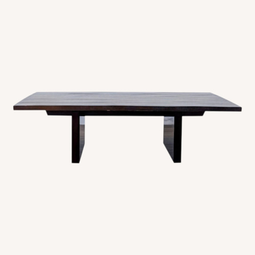 Used Williams Sonoma Nassau Dark Brown Wood Coffee Table for sale on AptDeco