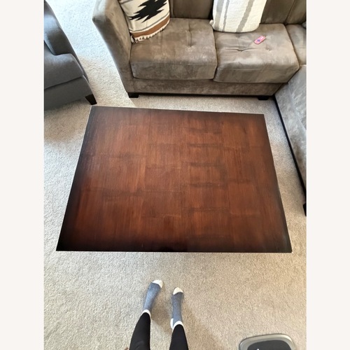 Used Williams Sonoma Nassau Dark Brown Wood Coffee Table for sale on AptDeco