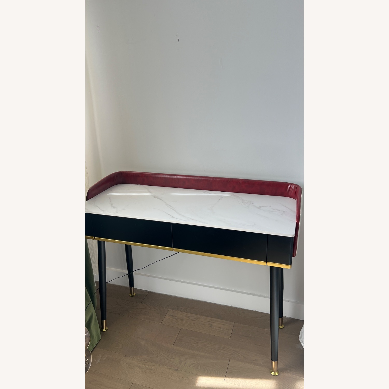 Antique Wood Vanity Desk - image-2