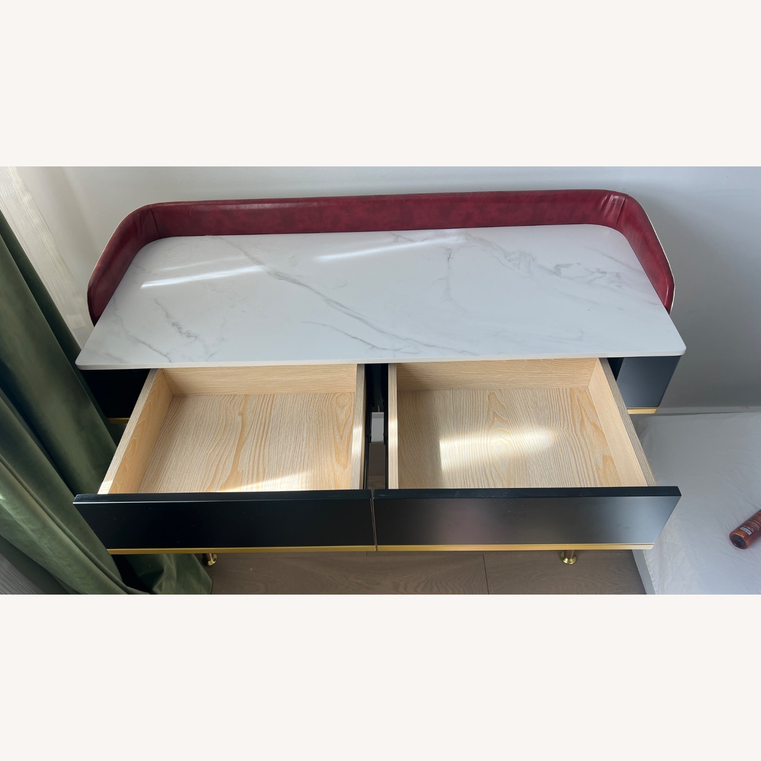 Antique Wood Vanity Desk - image-5
