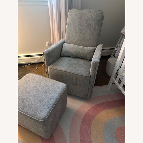 Used Light Gray Fabric Nursing Chair for sale on AptDeco