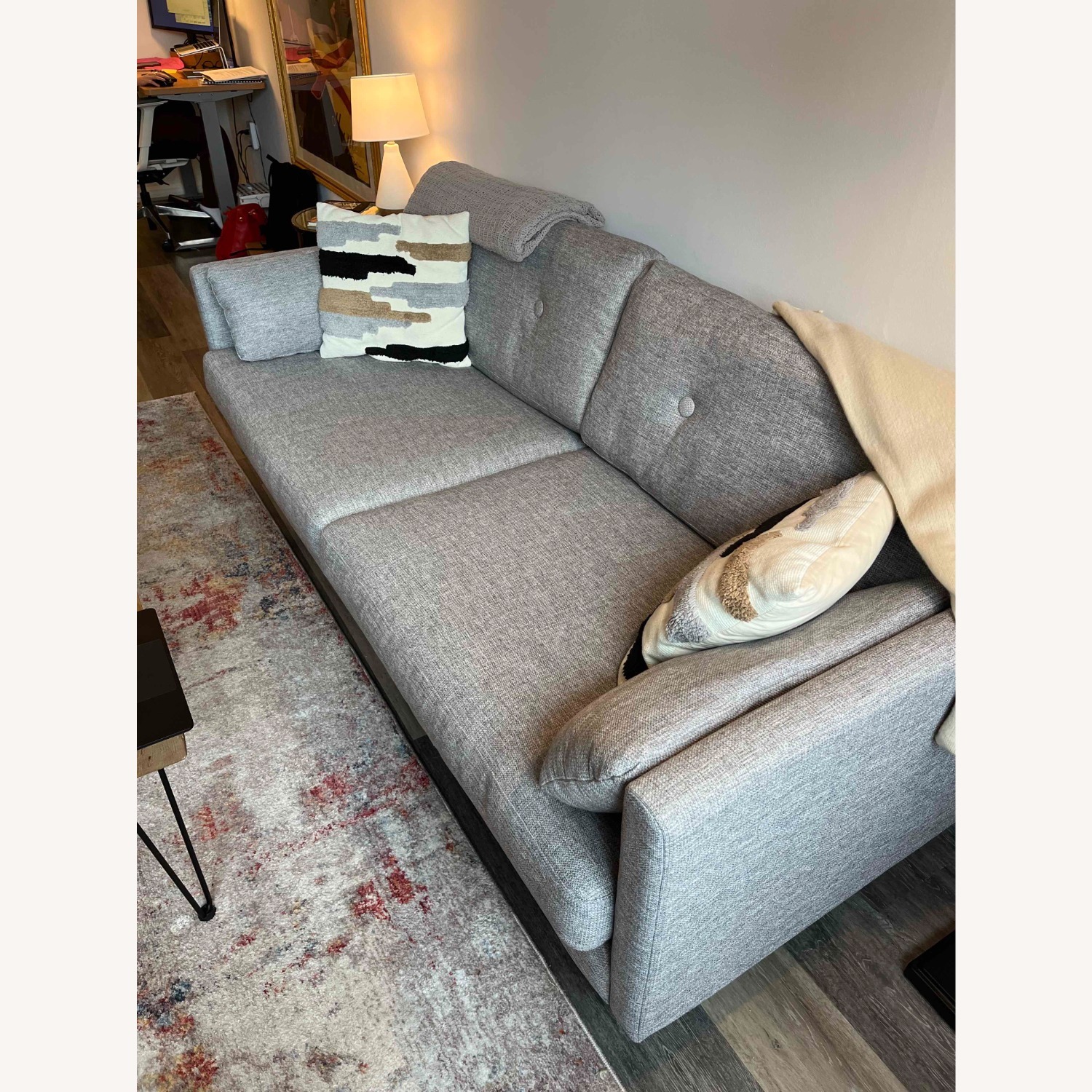 Article Anton Light Gray Fabric 2 Seater Sofa - image-1