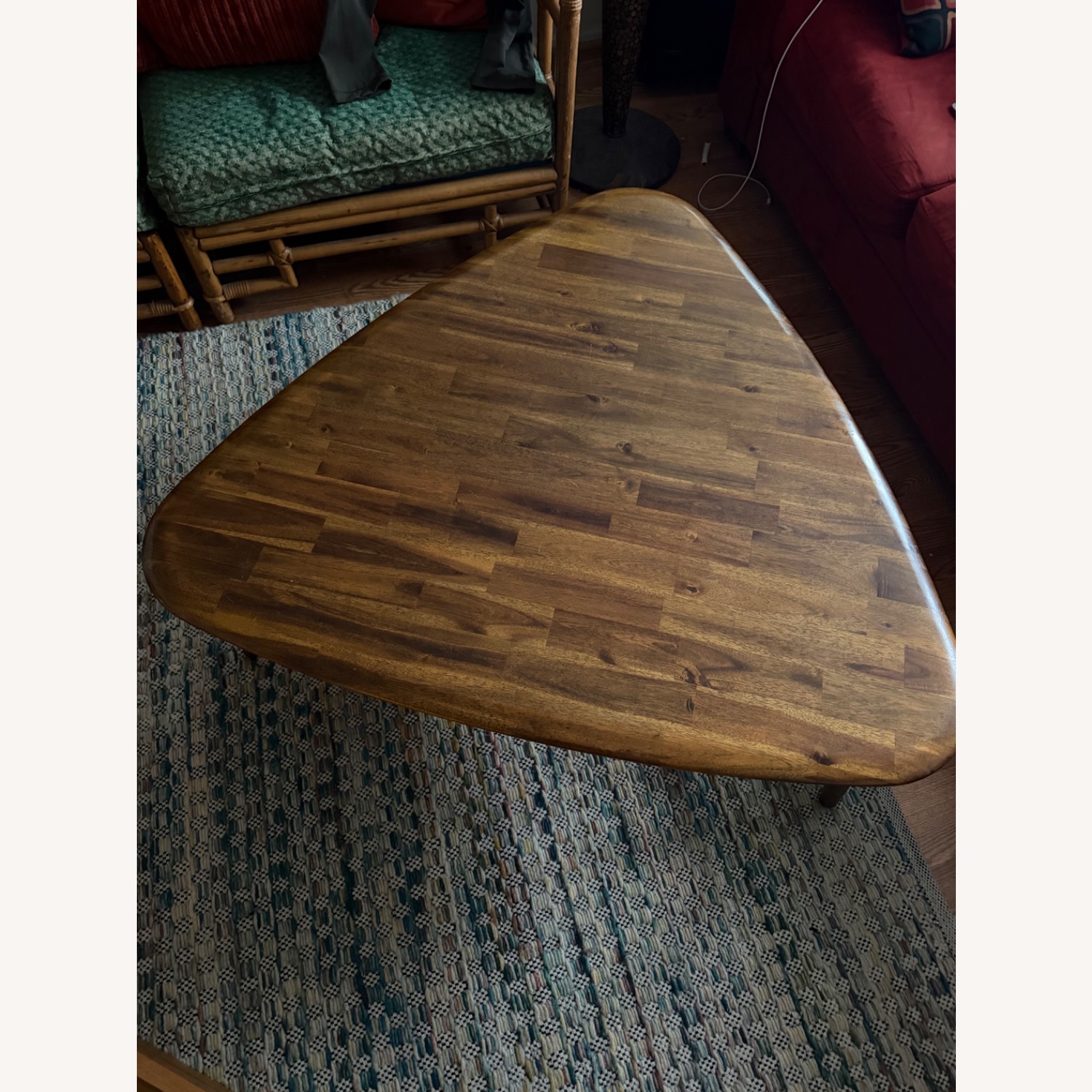 Dark Brown Wood Coffee Table - image-1