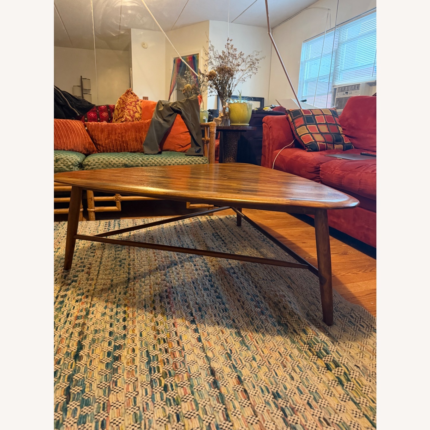 Dark Brown Wood Coffee Table - image-3