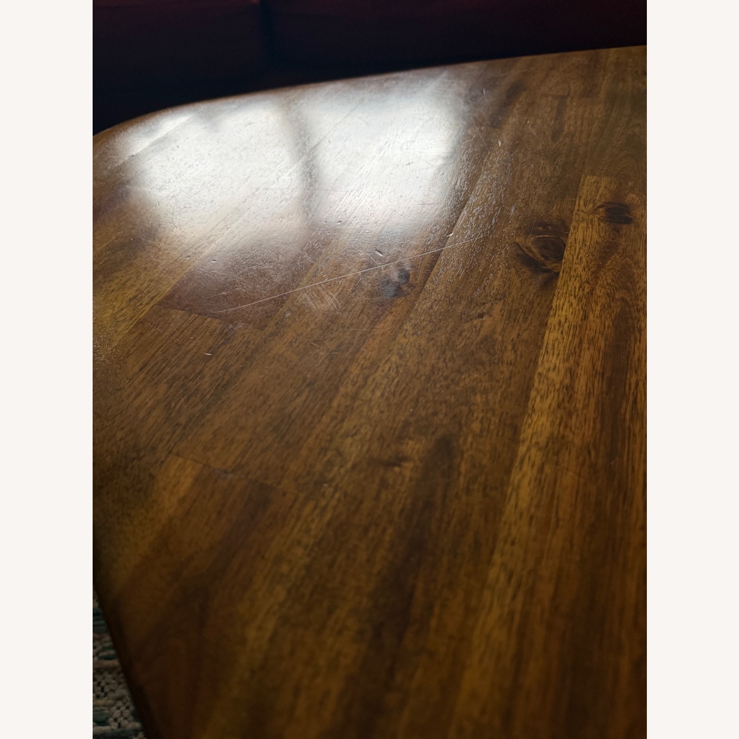 Dark Brown Wood Coffee Table - image-4