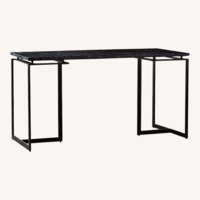 CB2 Fullerton Black Marble Desk