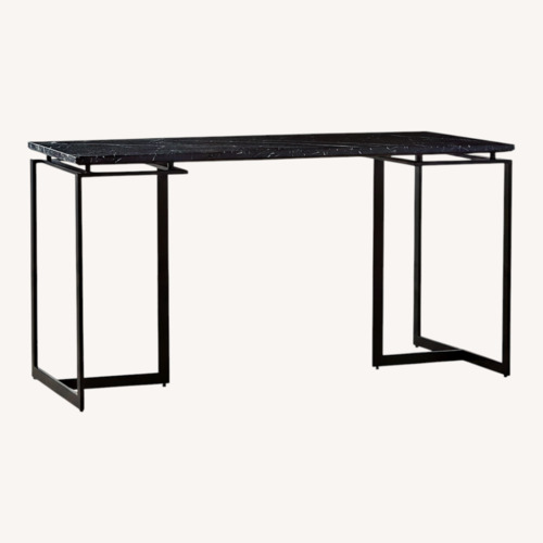 Used CB2 Fullerton Black Marble Desk for sale on AptDeco