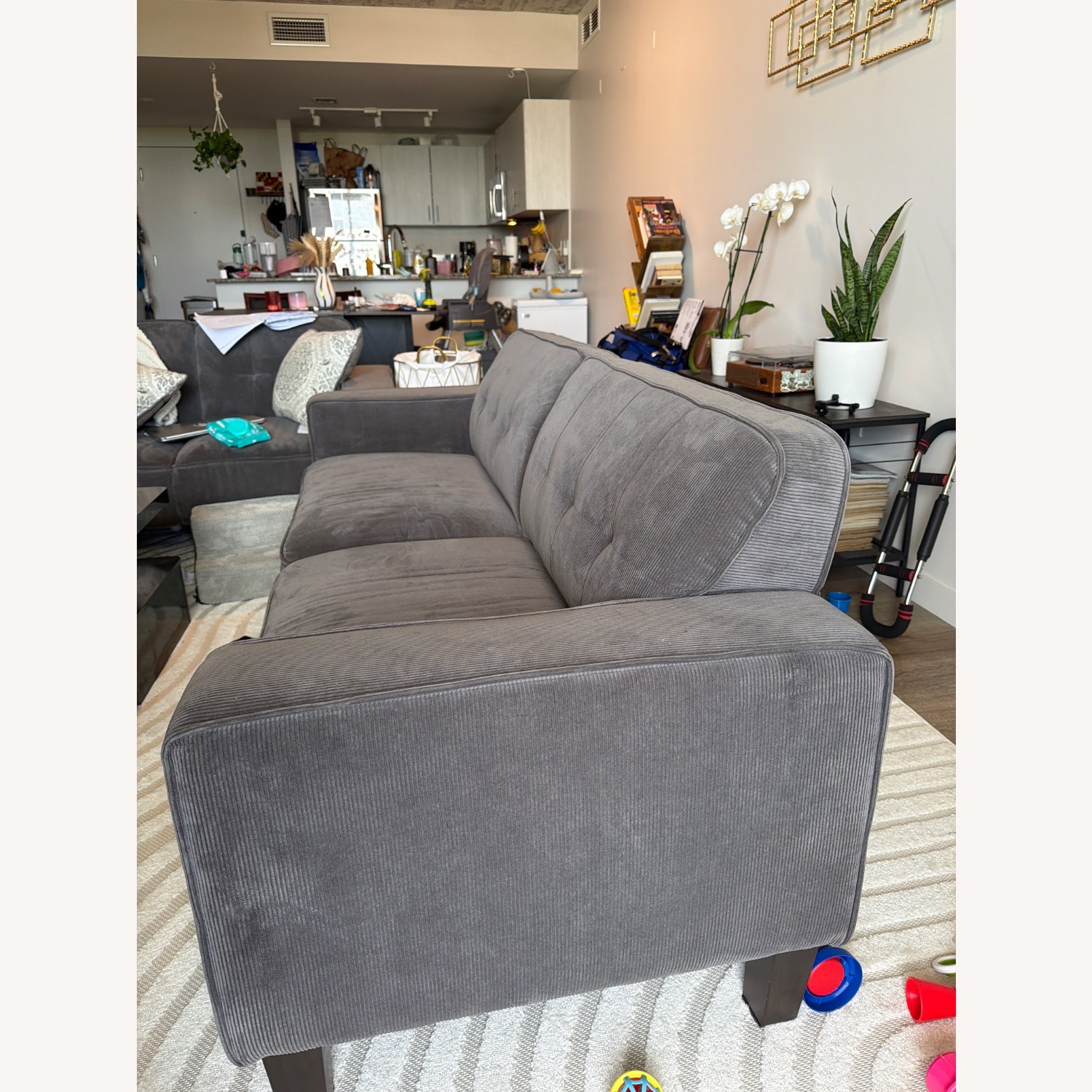 Coaster Fine Furniture Dark Gray 3+ Seater Sofa - image-3