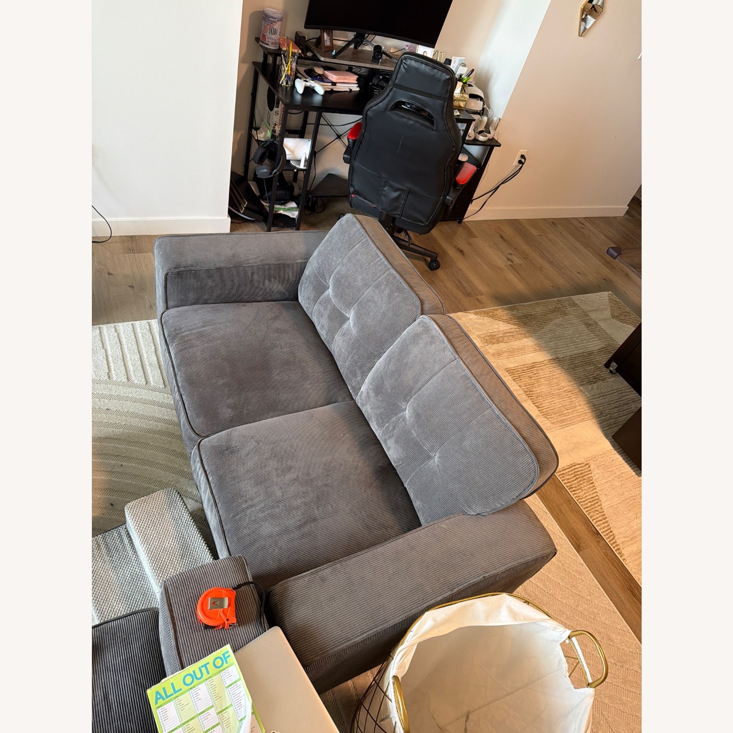 Coaster Fine Furniture Dark Gray Loveseat - image-3