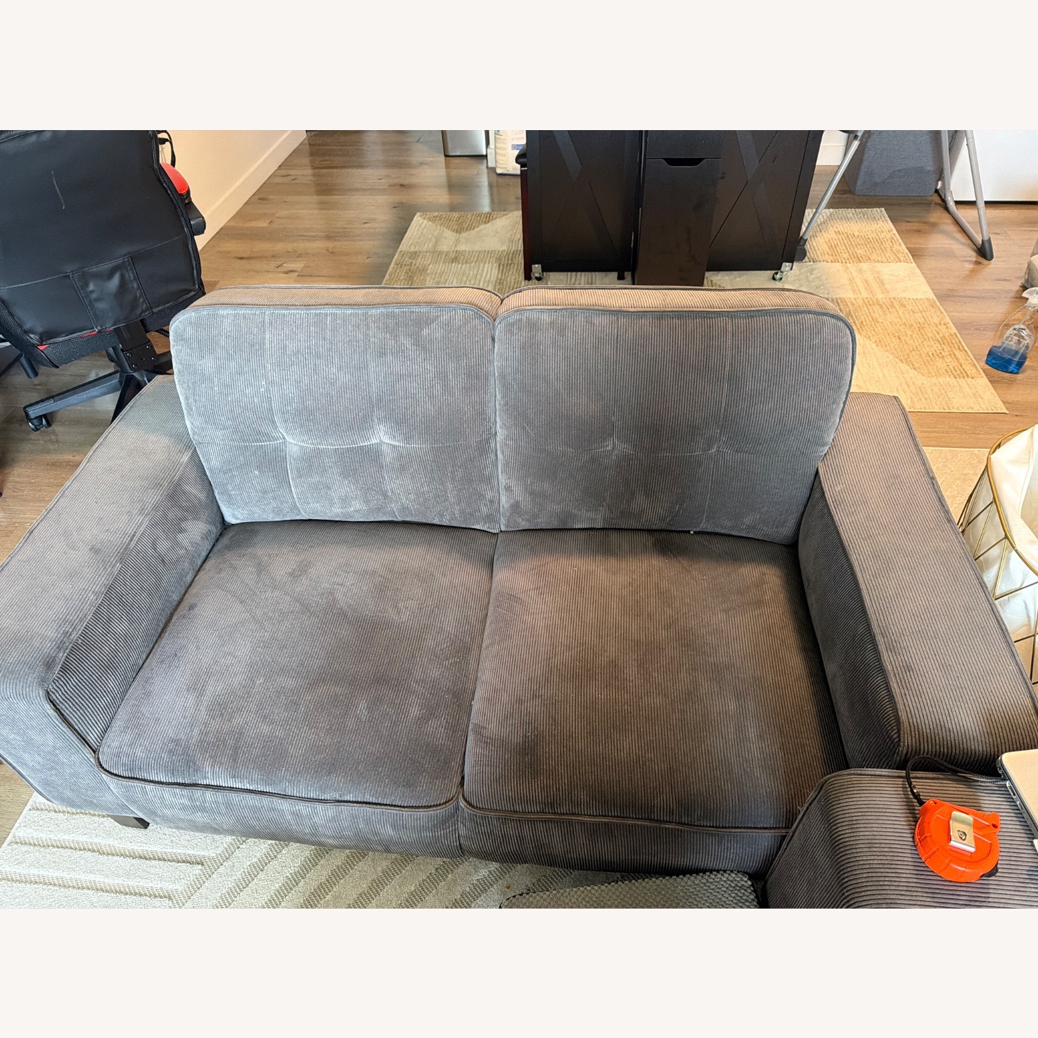 Coaster Fine Furniture Dark Gray Loveseat - image-1