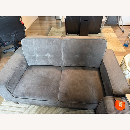 Used Coaster Fine Furniture Dark Gray Loveseat for sale on AptDeco