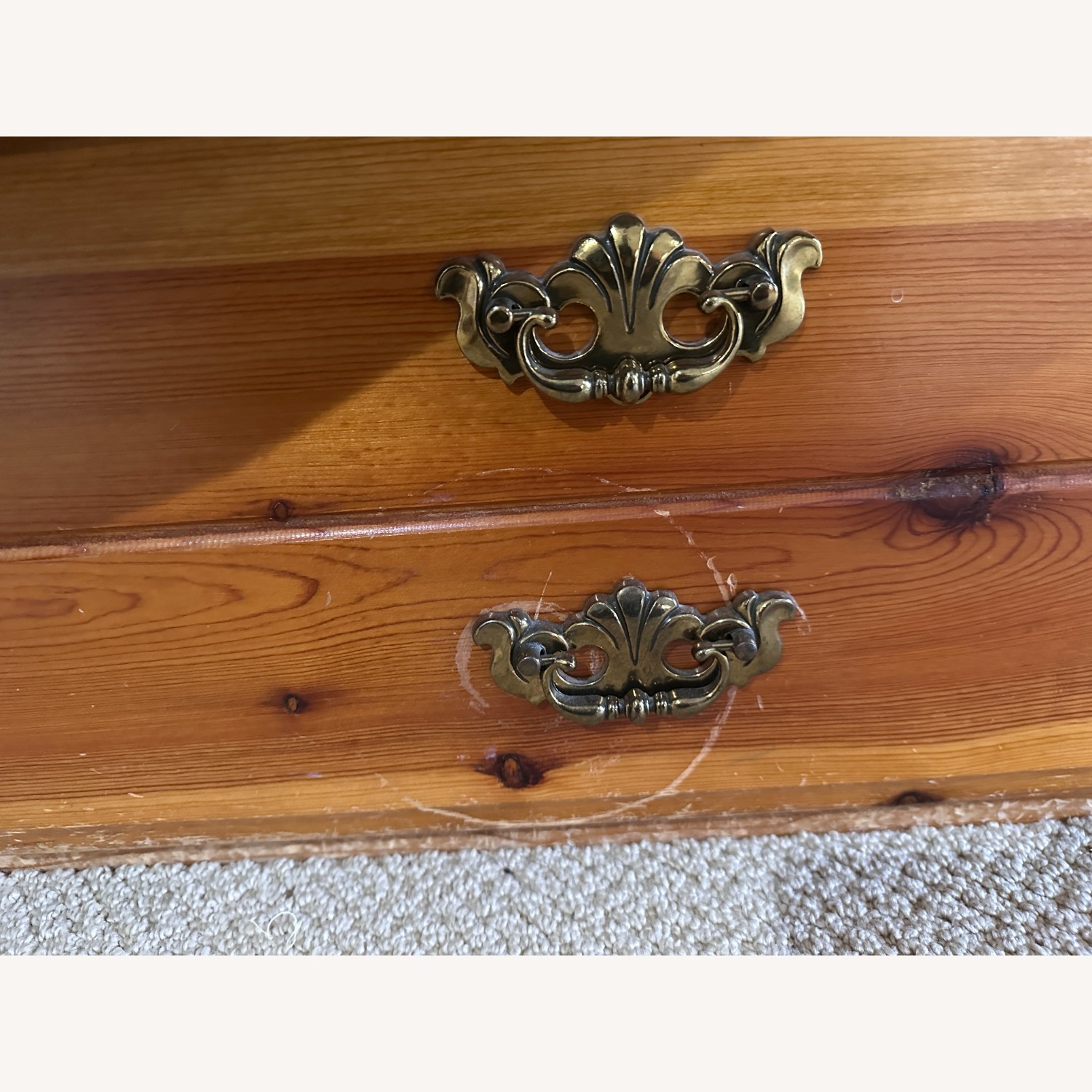 One piece Queen Bed, Mirror Headboard Nightstands - image-4