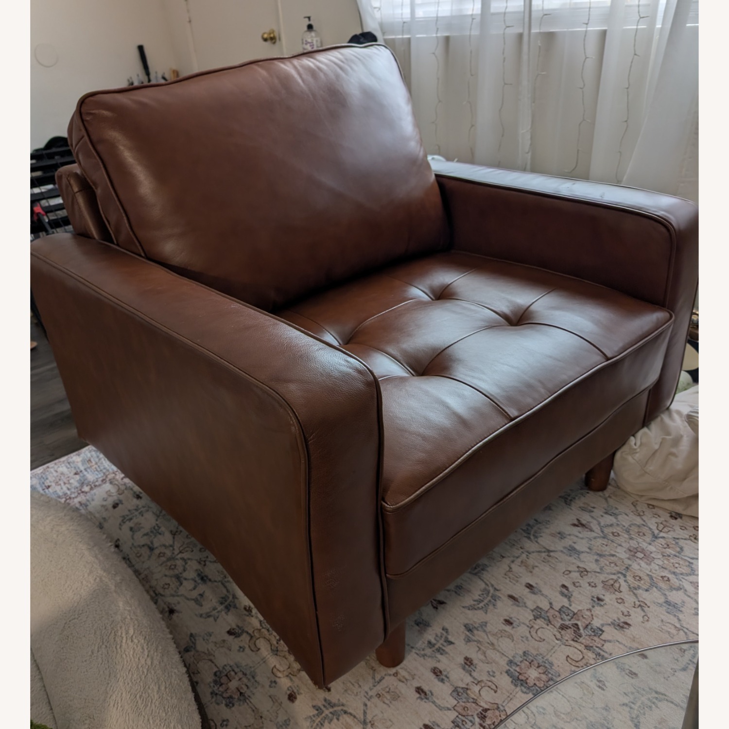Abbyson Living Furniture Dark Brown Armchair - image-1