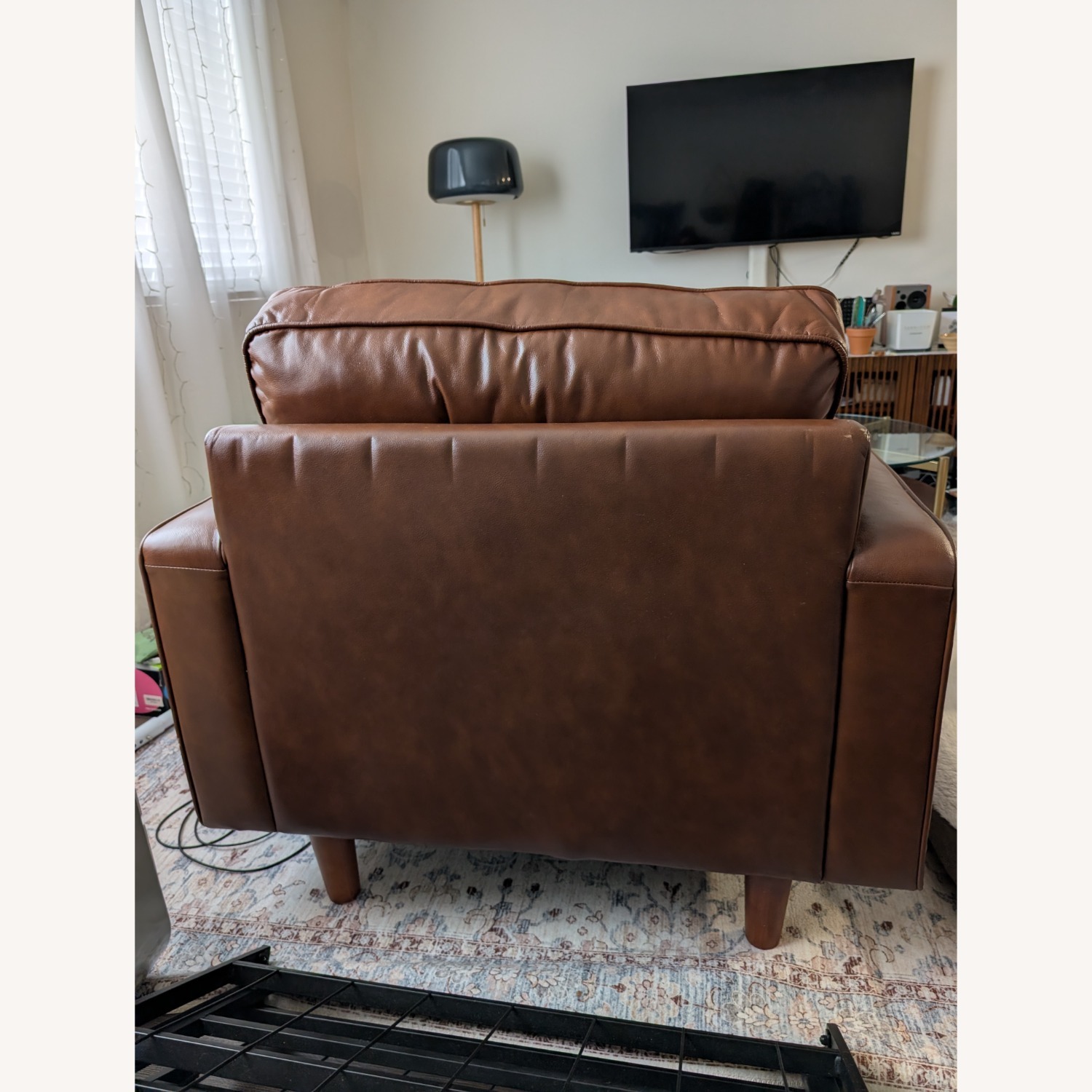 Abbyson Living Furniture Dark Brown Armchair - image-2