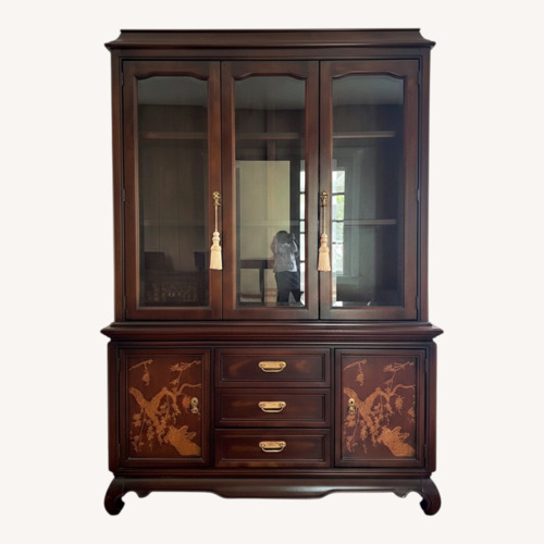 Used Vintage/Antique Finds Dark Brown Wood Sideboard for sale on AptDeco