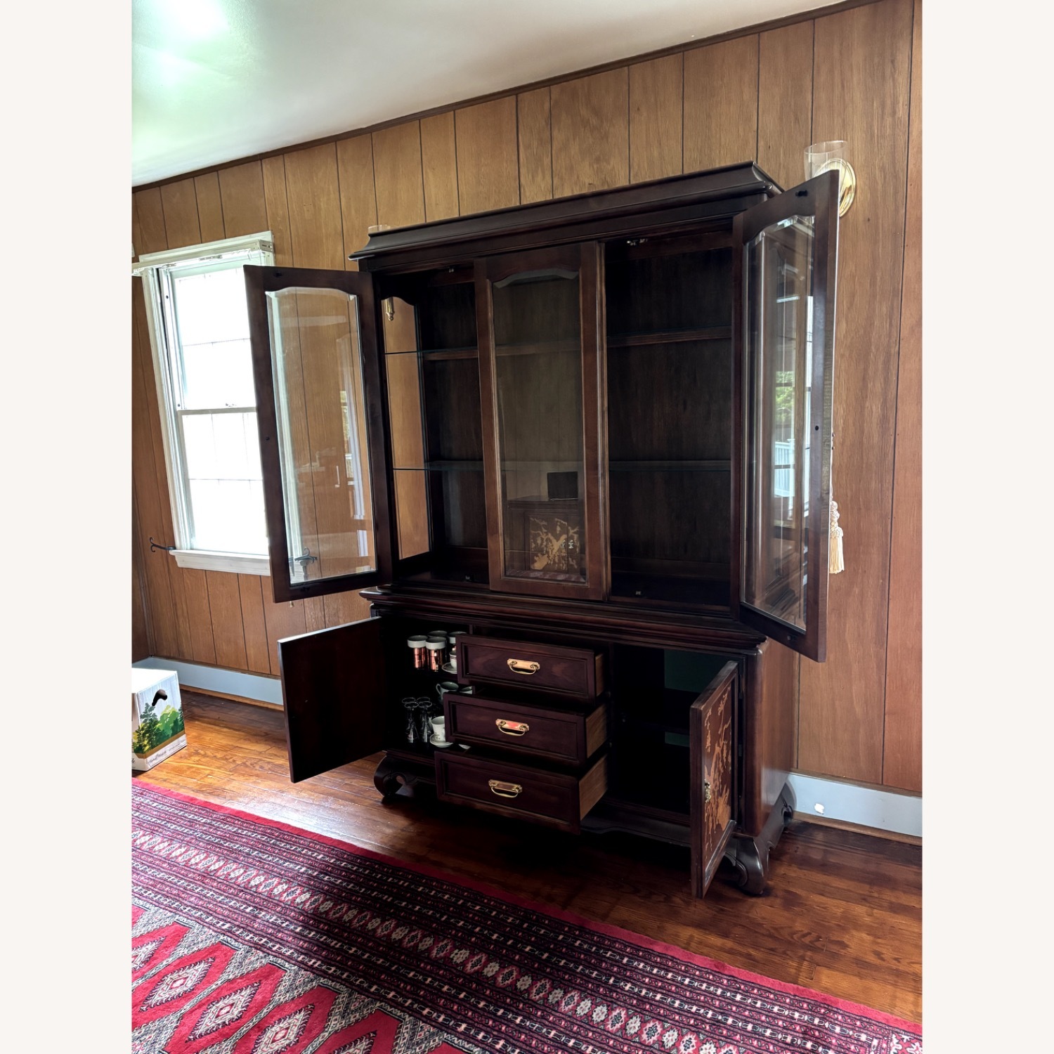 Vintage/Antique Finds Dark Brown Wood Sideboard - image-5