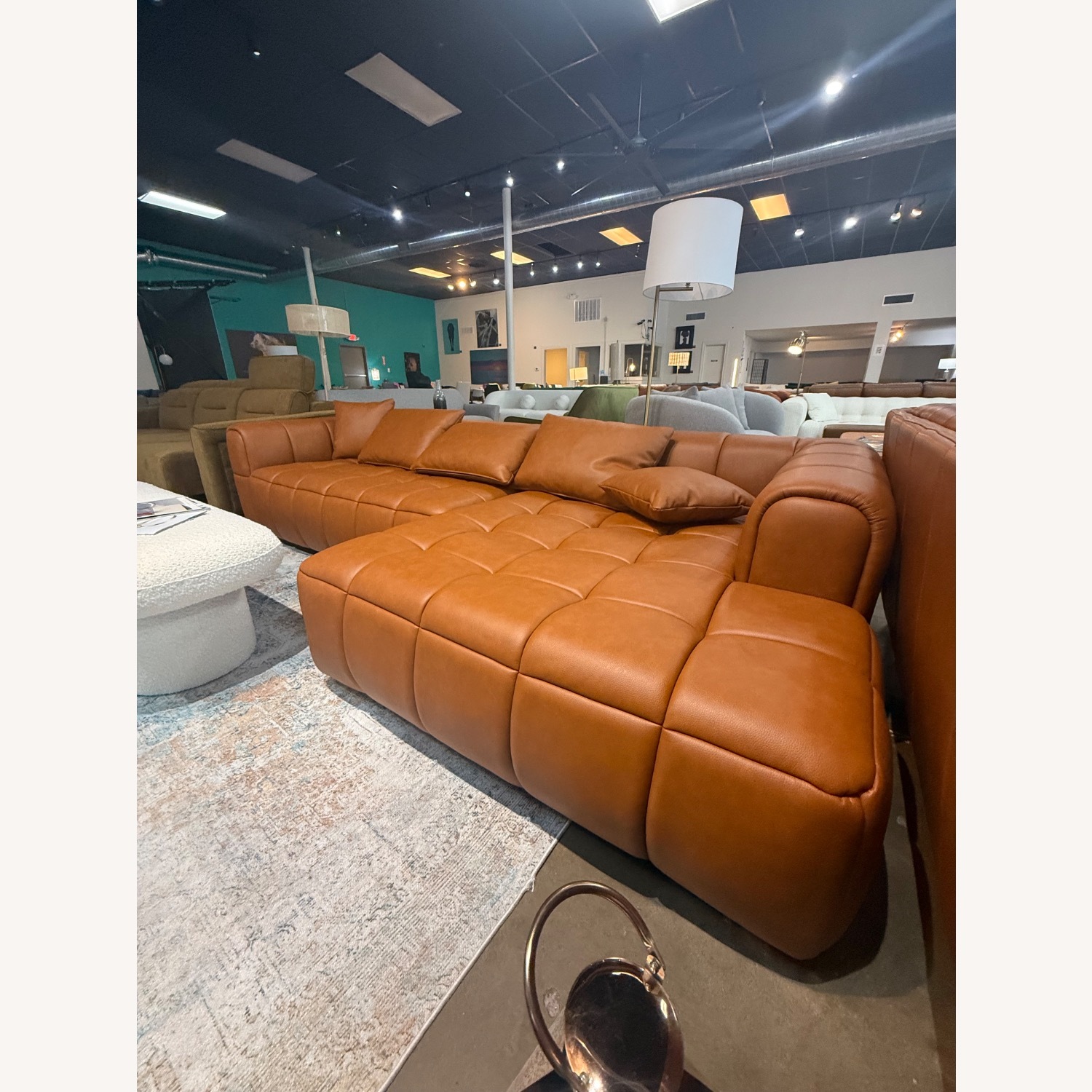 Luca Faux Leather Sectional - image-2