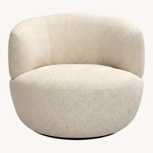 Used Lemon Sand Chenille Chair for sale on AptDeco