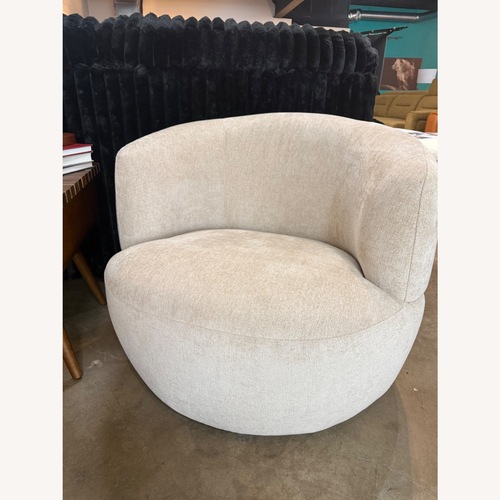 Used Lemon Sand Chenille Chair for sale on AptDeco