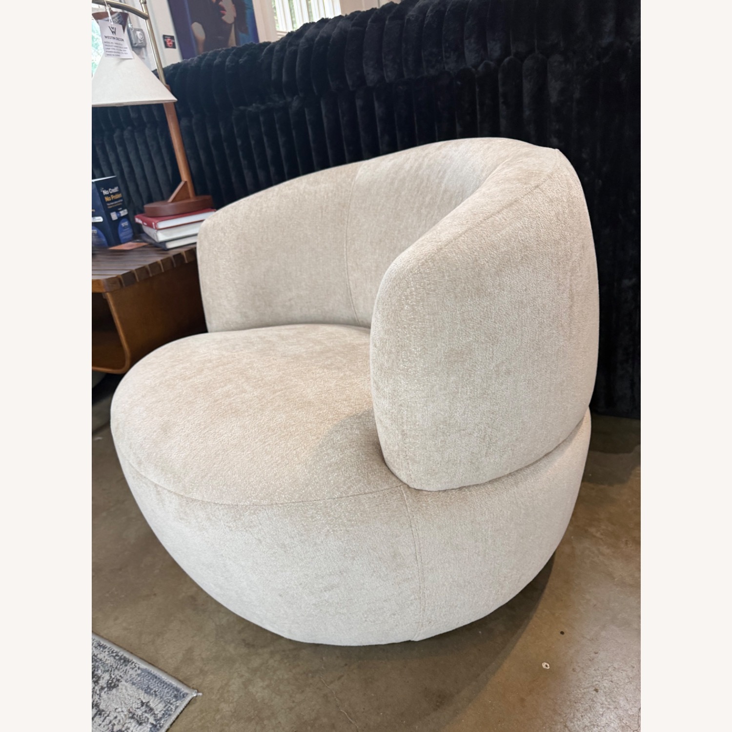 Lemon Sand Chenille Chair - image-2