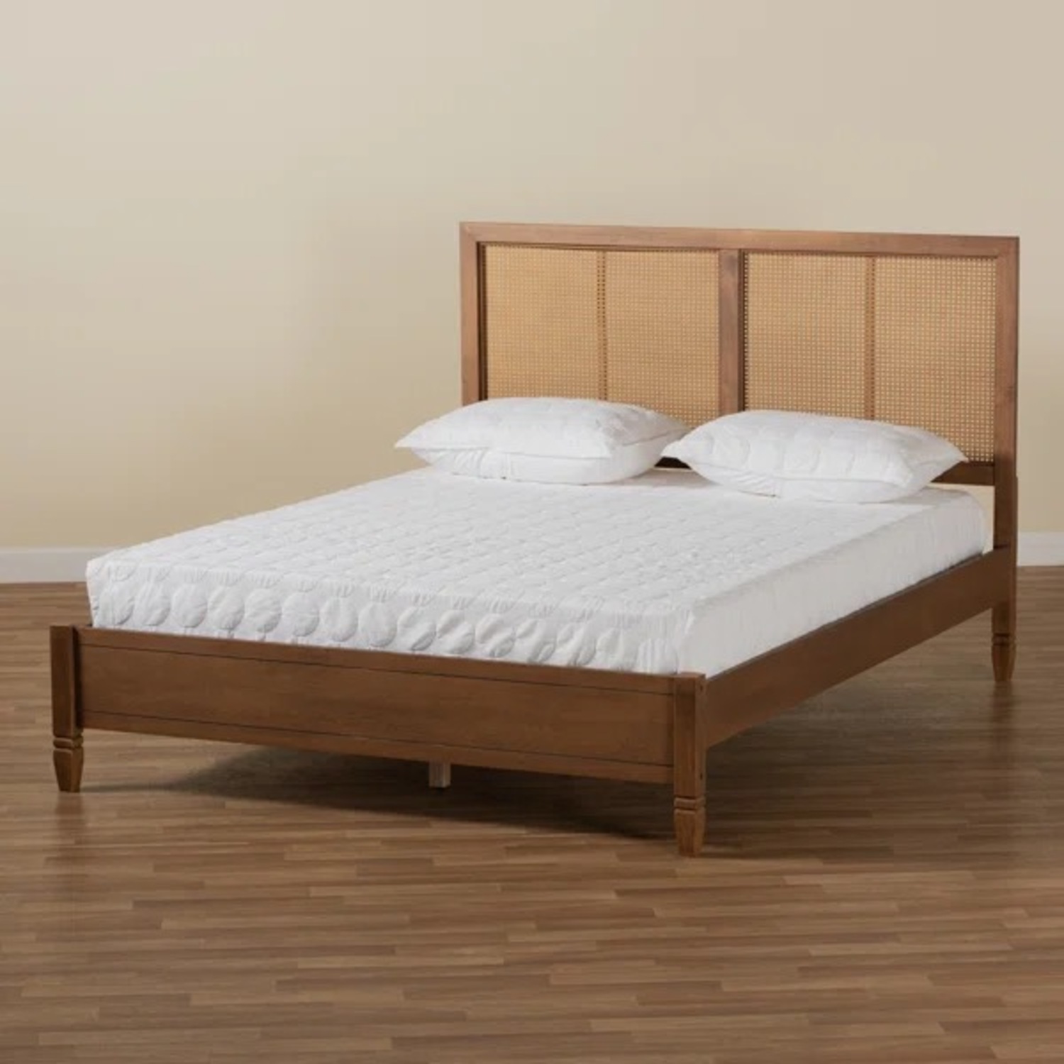 Dark Brown Wood Queen Bed (Bay Isle Home) - image-3
